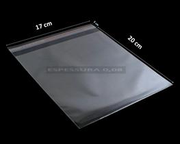 Saco Adesivado Plastico Transparente 17x20 C/ 1000 Unidades