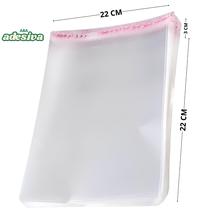 Saco Adesivado Plástico Transparente 22x22+3cm 500 Unidades
