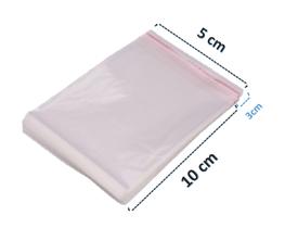Saco Adesivado Plastico Transparente 5x10 C/ 100 Unidades