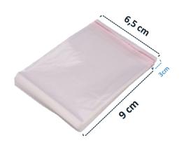 Saco Adesivado Plastico Transparente 6,5x9 C/ 100 Unidades