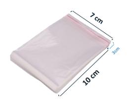Saco Adesivado Plastico Transparente 7x10 C/ 100 unidades