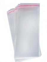Saco Adesivado Plástico Transparente 8,5x22+3cm Com 1.000 Unidades