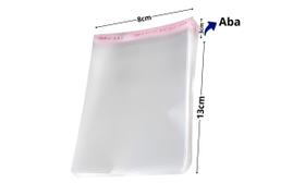 Saco Adesivado Plástico Transparente 8x13+3cm Com 500 Unidades Saco Adesivado Plástico Transparente 8x13+3cm Com 500 Unidades