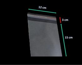 Saco Adesivado Plástico Transparente Vabene 12x15+3cm 100 Unidades