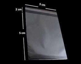 Saco Adesivado Plástico Transparente Vabene 5x5+3cm 1000 Unidades
