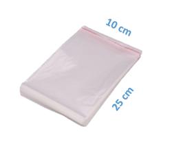 Saco Adesivado Saquinho Plástico Transparente 10x25 1000unid