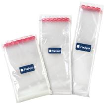 Saco Adesivado Transparente 12X15CM com ABA de 3CM Pacote com 50