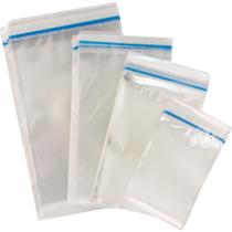 Saco Adesivado Transparente 25X35CM com ABA de 3CM Pacote com 50 Unidades