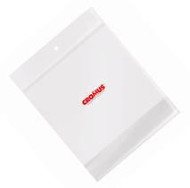 Saco Adesivado Transparente com Furo Liso Incolor - 7,5x13cm - 100 unidades - Cromus Saco Adesivado Transparente com Furo Liso Incolor - 7,5x13cm - 100 unidades - Cromus