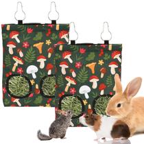 Saco alimentador de feno de coelho JarthenaAMCS Mushroom com 2 furos 29 x 23 cm