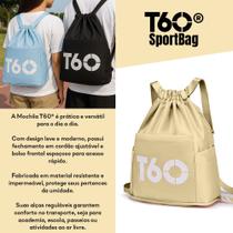 Saco Bag T60 Palha Compacta Academia Praia Corrida Natação Saco Bag T60 Palha Compacta Academia Praia Corrida Natação