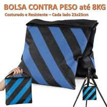 Saco bolsa AZUL contrapeso p/ girafas gruas tripé 23x23cm Suporta até 8kg