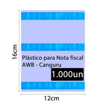 Saco Canguru Envelope Plástico Nota Fiscal 12x16CM 1000UN 3F Saco Canguru Envelope Plástico Nota Fiscal 12x16CM 1000UN 3F