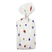 Saco Celofane Estrelas Coloridas 7cm x 25cm - 50 Unidades