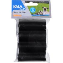 Saco Coletor Plástico Preto para Pets 4 Rolos 22x30 Kala