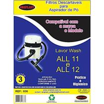 Saco compatível lavor wash all11 / all12-kit c/2pcts(6unids) Saco compatível lavor wash all11 / all12-kit c/2pcts(6unids)