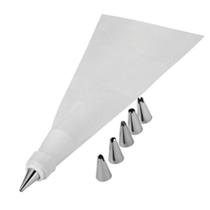 Saco confeiteiro 6 bicos kit decoração bolo aço inox Saco confeiteiro 6 bicos kit decoração bolo aço inox