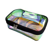 saco cosmético iridescente saco de higiene pessoal saco de maquiagem holográfico saco de maquiagem de viagem kit de maquiagem organizador saco de bolsa - Jula Vance