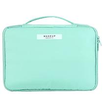 Saco Cosmético, Yeiotsy Pastel Shade Travel Makeup Bags 2 em 1 Organizador de Kit de Higiene Pessoal com Porta-Pincéis (Verde Hortelã)