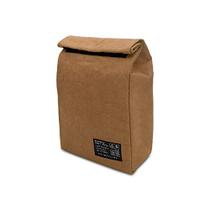 Saco de almoço isolado ZENPAC - Pequenos sacos de almoço para homens e mulheres, sacola de almoço de designer, Kraft lavável da moda, tecido reutilizável, à prova de vazamentos e impermeável com dobra sobre o topo selável para o trabalho - 8.5x4.5