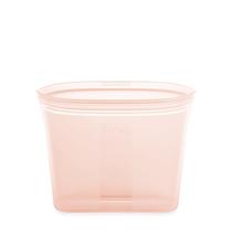 Saco de armazenamento de alimentos, saco de sanduíche reutilizável com zíper, cor de pêssego