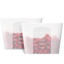 Saco de armazenamento de alimentos Winrock Silicone reutilizável de 1500 ml (pacote com 2) Saco de armazenamento de alimentos Winrock Silicone reutilizável de 1500 ml (pacote com 2)