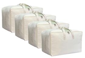 Saco de Armazenamento DoYiKe Organizador de Lona 80L 4 Unidades Bege Saco de Armazenamento DoYiKe Organizador de Lona 80L 4 Unidades Bege