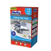 Saco de armazenamento Hefty Shrink-Pak Vacuum Seal, conjunto de 6 peças