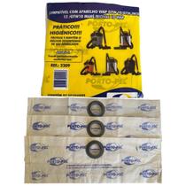 Saco De Aspirador De Pó Wap Gtw10 Gtw Inox 12 Gtw10 Maré Biovac 10 Wap Kit com 3 Unidades Envio em 24hs