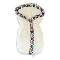 Saco de Bebê 100% Algodão Nanna Baby - Losango Azul Marinho com Laranja