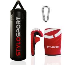 Saco De Boxe 90 Cm Profissional + Luva Bate Saco Saco De Boxe 90 Cm Profissional + Luva Bate Saco