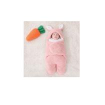 Saco de cobertor de bebê com orelhas de coelho para rosa de inverno Saco de cobertor de bebê com orelhas de coelho para rosa de inverno