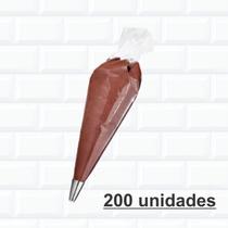 Saco De Confeitar Descartável (200 Un.) Grande- 50cm