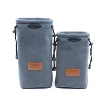 Saco de cordão de flanela espessa portátil Drawst Pocket Travel Carrying Case Organizer para DJI Mavic 3 Cine - 1 conjunto de 2 sacos