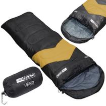 Saco de Dormir Acampamento Camping Nautika Viper Preto/Laranja