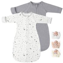 Saco de Dormir Bebê Amrcbb - Transição com Mangas e Braços para Cima (Pacote com 2)