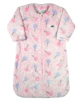 Saco de Dormir Bebe Casulo Pijama Cobertor Soft Estampado Grosso Ziper - Rosa