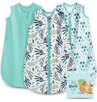 Saco de Dormir Bebê Cute Castle - Leve, 100% Algodão (0-6 meses) - Pacote com 3