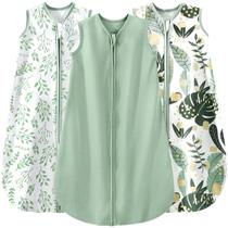 Saco de Dormir Bebê Yoofoss (12-18 Meses) - 100% Algodão, 0,5 TOG - Pacote com 3