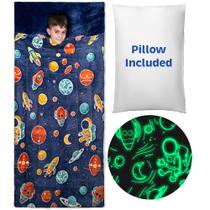 Saco de dormir Bollepo Space Extra Soft para crianças com travesseiro
