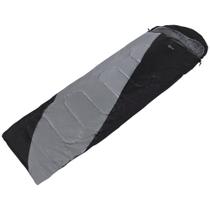 Saco de Dormir Casal Max 2 em 1 Camping Preto e Cinza Bel