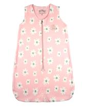Saco de Dormir Casulo de Bebê Pijama Suedine Estampado Flores - Rosa