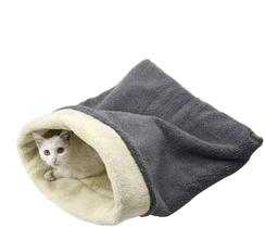 Saco de dormir da caverna do leito de gato, tapete de estimação self warming pad saco para gatos e cãozinho