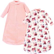 Saco de dormir de lã para bebês, pacote com 2 unidades, rosa floral, de 0 a 9 meses