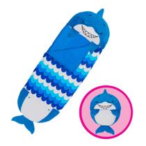 Saco de dormir Happy Nappers Pillow & Sleepy Sack Blue Shark