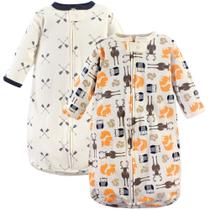 Saco de dormir Hudson Baby Cotton de manga comprida 3-9 meses