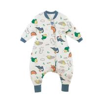 Saco De Dormir Infantil Unissex Com Pernas Separadas E Mangas Removíveis Para Outono/Inverno -