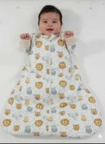 Saco de dormir inverno bebê dupla face com manga M
