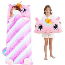 Saco de Dormir Micling Unicórnio de Pelúcia com Travesseiro - Infantil (3 a 12 anos)