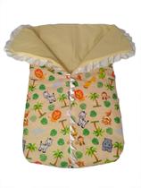 Saco de dormir para bebê com ziper estampa safari Saco de dormir para bebê com ziper estampa safari